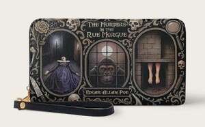 The Murders In The Rue Morgue Wallet Horror Goth Halloween New NWT Grunge Emo